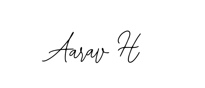 if you are searching for the best signature style for your name Aarav H. so please give up your signature search. here we have designed multiple signature styles  using Bearetta-2O07w. Aarav H signature style 12 images and pictures png