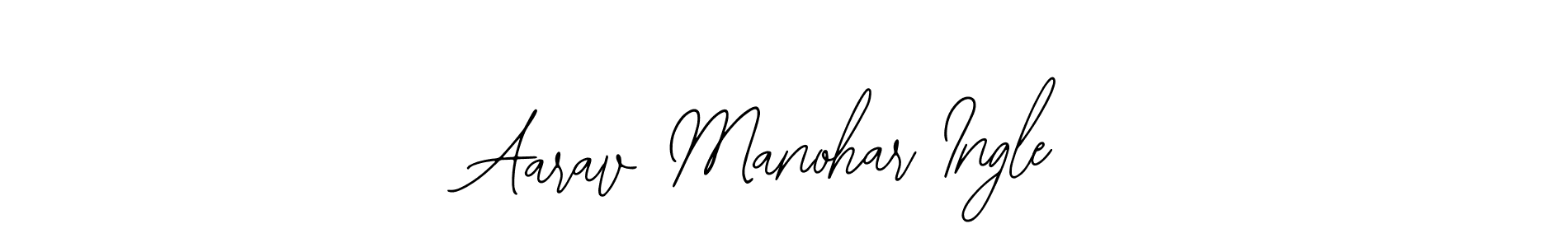 Use a signature maker to create a handwritten signature online. With this signature software, you can design (Bearetta-2O07w) your own signature for name Aarav Manohar Ingle. Aarav Manohar Ingle signature style 12 images and pictures png