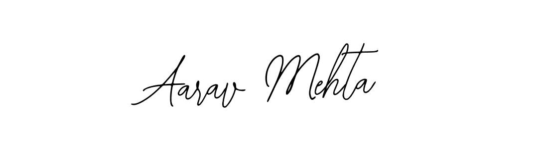 How to make Aarav Mehta name signature. Use Bearetta-2O07w style for creating short signs online. This is the latest handwritten sign. Aarav Mehta signature style 12 images and pictures png