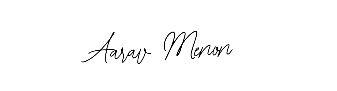 Use a signature maker to create a handwritten signature online. With this signature software, you can design (Bearetta-2O07w) your own signature for name Aarav Menon. Aarav Menon signature style 12 images and pictures png