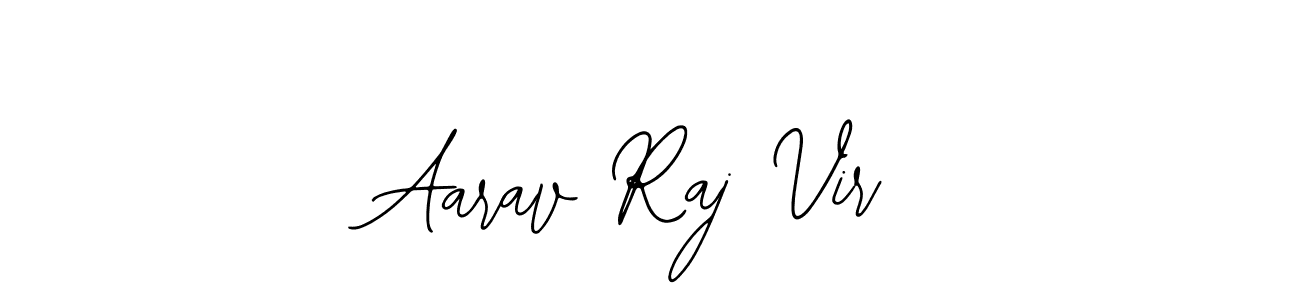 Bearetta-2O07w is a professional signature style that is perfect for those who want to add a touch of class to their signature. It is also a great choice for those who want to make their signature more unique. Get Aarav Raj Vir name to fancy signature for free. Aarav Raj Vir signature style 12 images and pictures png