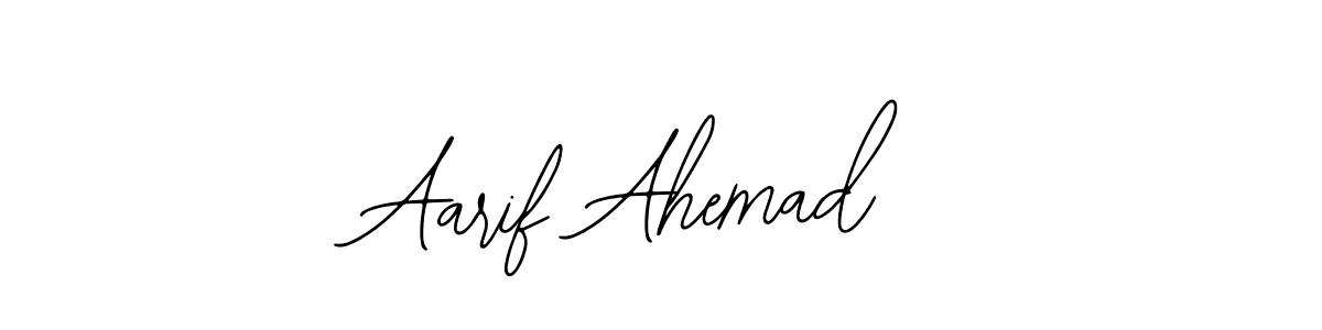 if you are searching for the best signature style for your name Aarif Ahemad. so please give up your signature search. here we have designed multiple signature styles  using Bearetta-2O07w. Aarif Ahemad signature style 12 images and pictures png