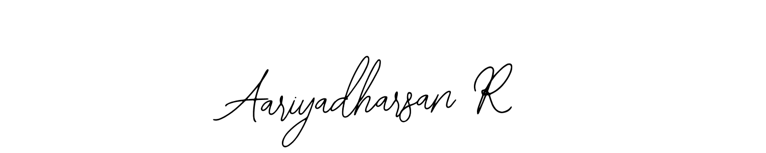 Also You can easily find your signature by using the search form. We will create Aariyadharsan R name handwritten signature images for you free of cost using Bearetta-2O07w sign style. Aariyadharsan R signature style 12 images and pictures png