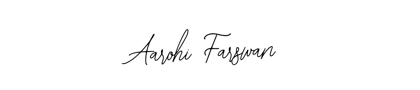 This is the best signature style for the Aarohi Farswan name. Also you like these signature font (Bearetta-2O07w). Mix name signature. Aarohi Farswan signature style 12 images and pictures png