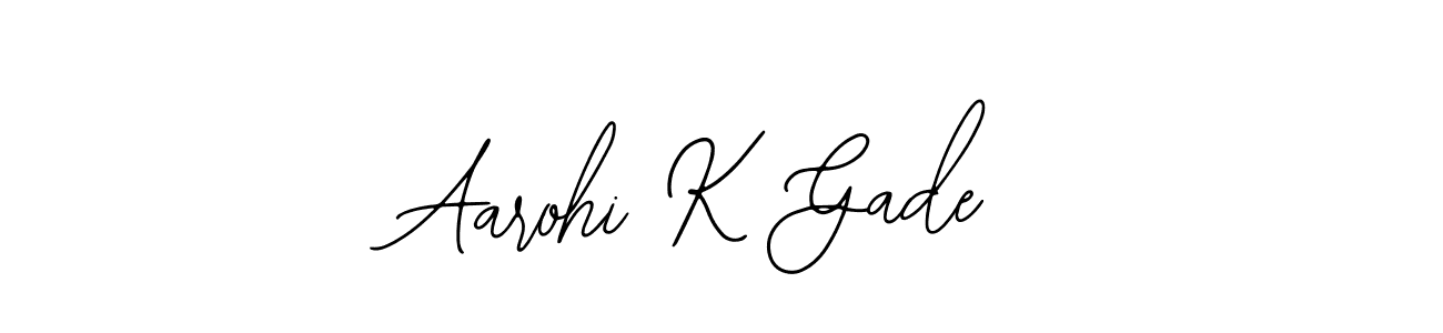 Make a beautiful signature design for name Aarohi K Gade. With this signature (Bearetta-2O07w) style, you can create a handwritten signature for free. Aarohi K Gade signature style 12 images and pictures png