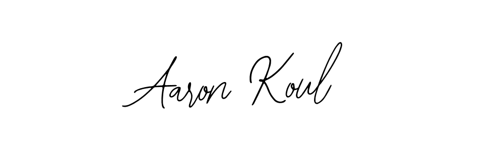 Design your own signature with our free online signature maker. With this signature software, you can create a handwritten (Bearetta-2O07w) signature for name Aaron Koul. Aaron Koul signature style 12 images and pictures png