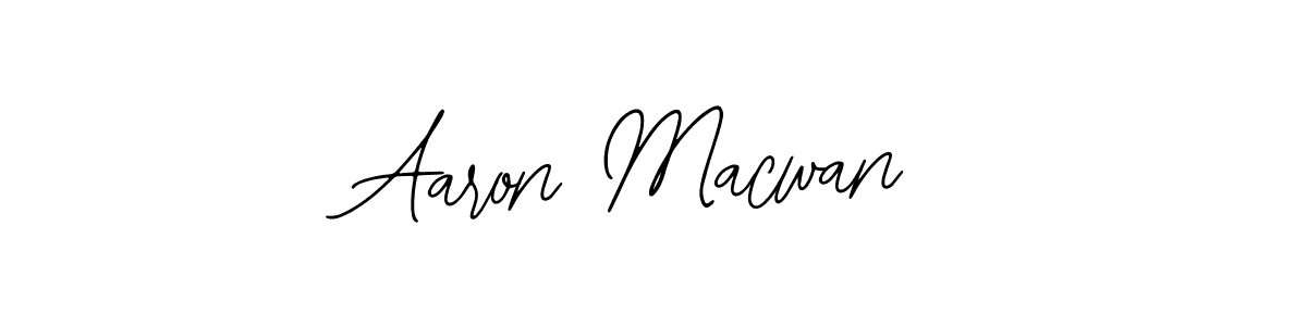 How to make Aaron Macwan name signature. Use Bearetta-2O07w style for creating short signs online. This is the latest handwritten sign. Aaron Macwan signature style 12 images and pictures png