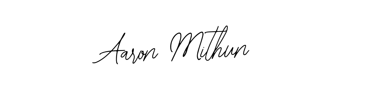 You should practise on your own different ways (Bearetta-2O07w) to write your name (Aaron Mithun) in signature. don't let someone else do it for you. Aaron Mithun signature style 12 images and pictures png