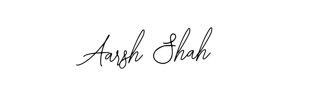 The best way (Bearetta-2O07w) to make a short signature is to pick only two or three words in your name. The name Aarsh Shah include a total of six letters. For converting this name. Aarsh Shah signature style 12 images and pictures png