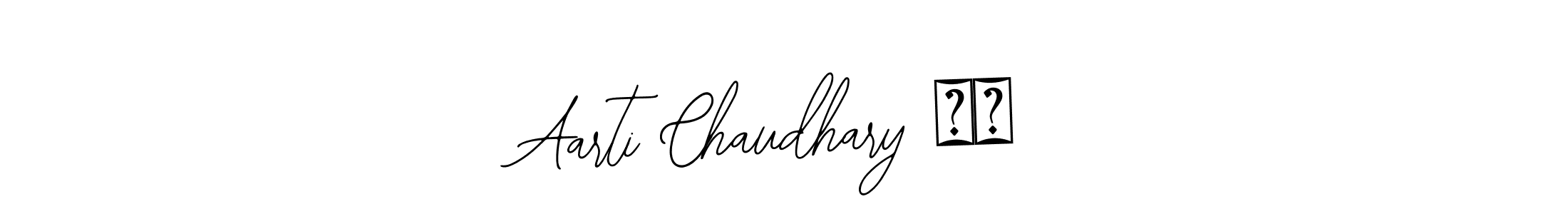 Design your own signature with our free online signature maker. With this signature software, you can create a handwritten (Bearetta-2O07w) signature for name Aarti Chaudhary ♥️. Aarti Chaudhary ♥️ signature style 12 images and pictures png