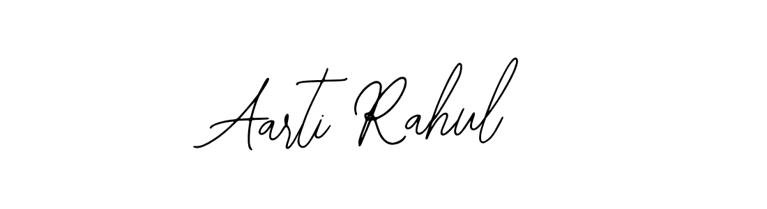 How to make Aarti Rahul name signature. Use Bearetta-2O07w style for creating short signs online. This is the latest handwritten sign. Aarti Rahul signature style 12 images and pictures png