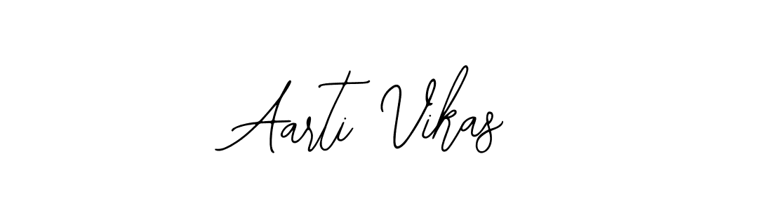 How to make Aarti Vikas name signature. Use Bearetta-2O07w style for creating short signs online. This is the latest handwritten sign. Aarti Vikas signature style 12 images and pictures png