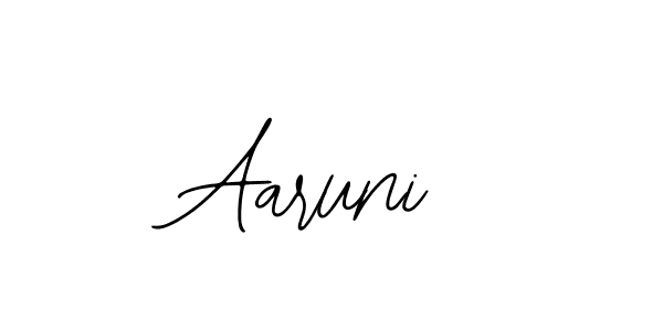 Use a signature maker to create a handwritten signature online. With this signature software, you can design (Bearetta-2O07w) your own signature for name Aaruni. Aaruni signature style 12 images and pictures png