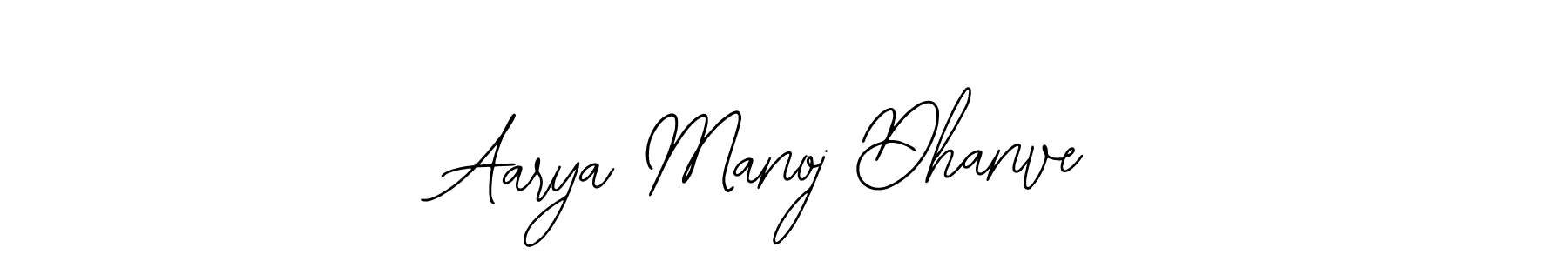 How to make Aarya Manoj Dhanve name signature. Use Bearetta-2O07w style for creating short signs online. This is the latest handwritten sign. Aarya Manoj Dhanve signature style 12 images and pictures png