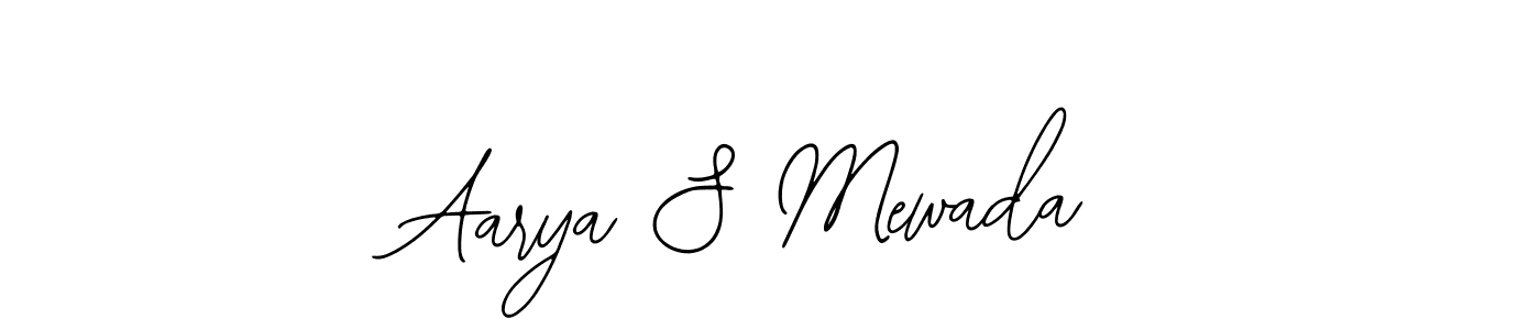 Use a signature maker to create a handwritten signature online. With this signature software, you can design (Bearetta-2O07w) your own signature for name Aarya S Mewada. Aarya S Mewada signature style 12 images and pictures png