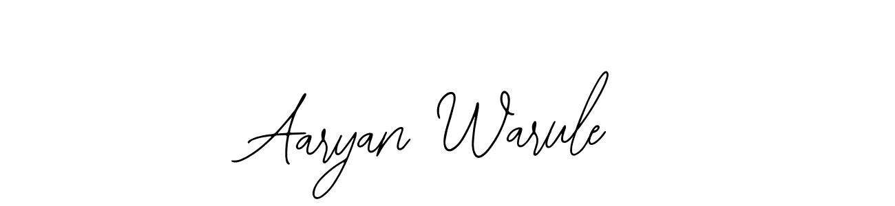 if you are searching for the best signature style for your name Aaryan Warule. so please give up your signature search. here we have designed multiple signature styles  using Bearetta-2O07w. Aaryan Warule signature style 12 images and pictures png