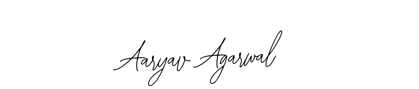 How to make Aaryav Agarwal name signature. Use Bearetta-2O07w style for creating short signs online. This is the latest handwritten sign. Aaryav Agarwal signature style 12 images and pictures png