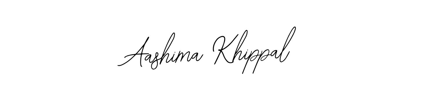 You should practise on your own different ways (Bearetta-2O07w) to write your name (Aashima Khippal) in signature. don't let someone else do it for you. Aashima Khippal signature style 12 images and pictures png