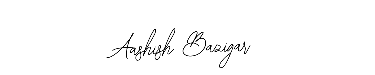 Bearetta-2O07w is a professional signature style that is perfect for those who want to add a touch of class to their signature. It is also a great choice for those who want to make their signature more unique. Get Aashish Bazigar name to fancy signature for free. Aashish Bazigar signature style 12 images and pictures png