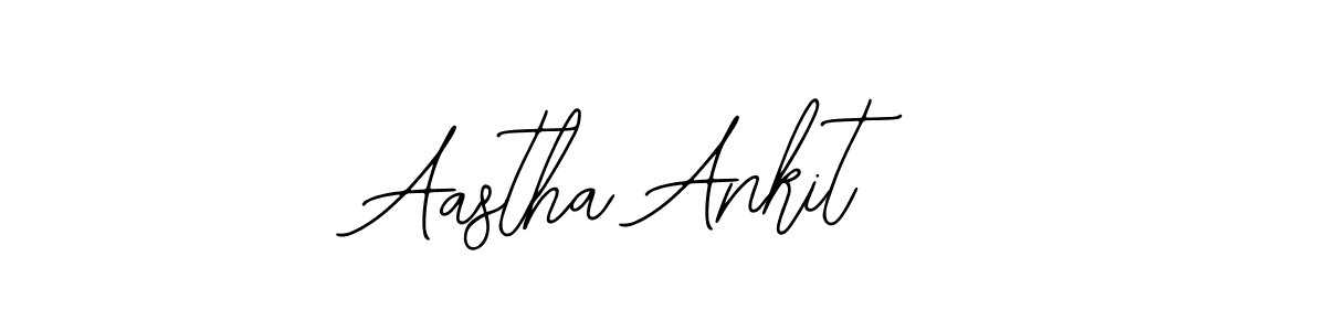 You should practise on your own different ways (Bearetta-2O07w) to write your name (Aastha Ankit) in signature. don't let someone else do it for you. Aastha Ankit signature style 12 images and pictures png