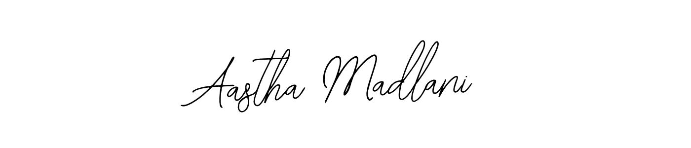 The best way (Bearetta-2O07w) to make a short signature is to pick only two or three words in your name. The name Aastha Madlani include a total of six letters. For converting this name. Aastha Madlani signature style 12 images and pictures png