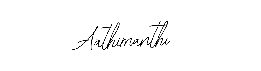 How to make Aathimanthi name signature. Use Bearetta-2O07w style for creating short signs online. This is the latest handwritten sign. Aathimanthi signature style 12 images and pictures png
