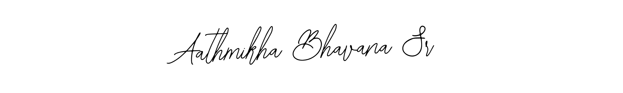 The best way (Bearetta-2O07w) to make a short signature is to pick only two or three words in your name. The name Aathmikha Bhavana Sr include a total of six letters. For converting this name. Aathmikha Bhavana Sr signature style 12 images and pictures png