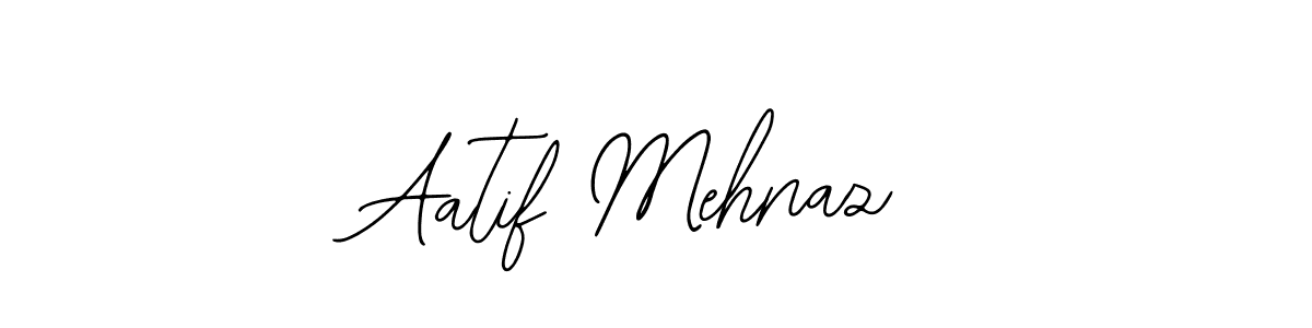 The best way (Bearetta-2O07w) to make a short signature is to pick only two or three words in your name. The name Aatif Mehnaz include a total of six letters. For converting this name. Aatif Mehnaz signature style 12 images and pictures png