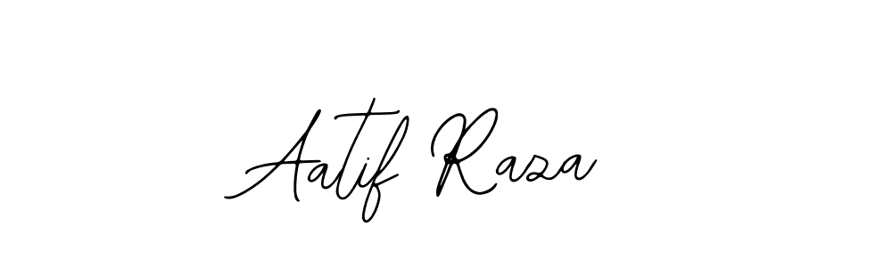 You should practise on your own different ways (Bearetta-2O07w) to write your name (Aatif Raza) in signature. don't let someone else do it for you. Aatif Raza signature style 12 images and pictures png