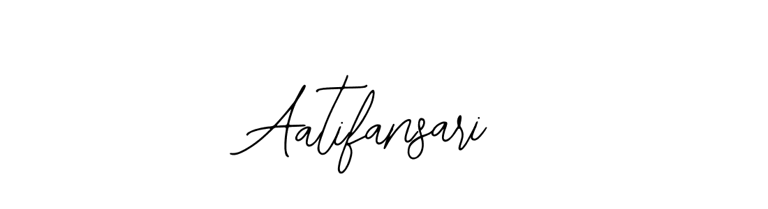 You should practise on your own different ways (Bearetta-2O07w) to write your name (Aatifansari) in signature. don't let someone else do it for you. Aatifansari signature style 12 images and pictures png