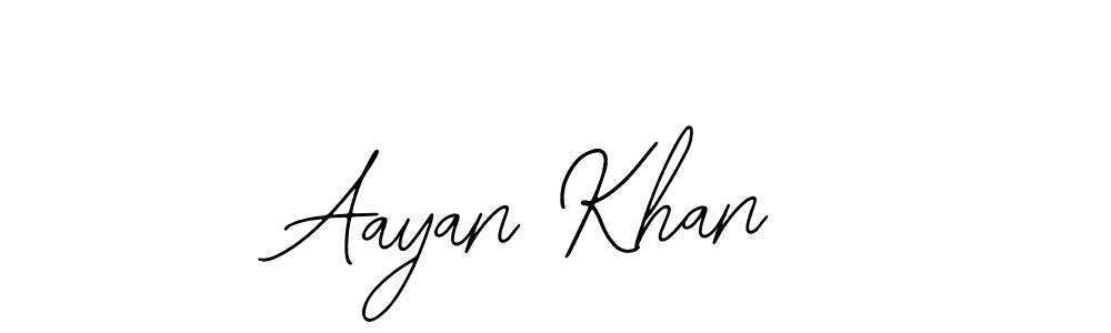 How to make Aayan Khan name signature. Use Bearetta-2O07w style for creating short signs online. This is the latest handwritten sign. Aayan Khan signature style 12 images and pictures png