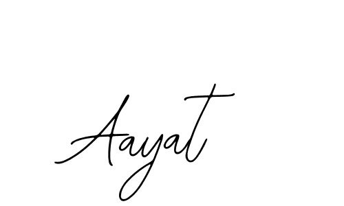 Design your own signature with our free online signature maker. With this signature software, you can create a handwritten (Bearetta-2O07w) signature for name Aayat. Aayat signature style 12 images and pictures png