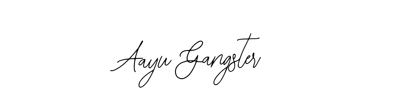 How to make Aayu Gangster signature? Bearetta-2O07w is a professional autograph style. Create handwritten signature for Aayu Gangster name. Aayu Gangster signature style 12 images and pictures png