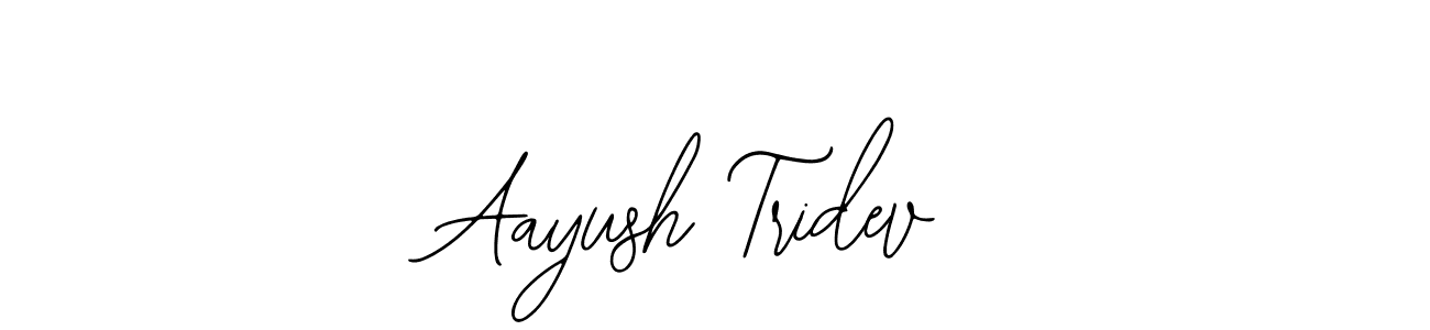 How to make Aayush Tridev name signature. Use Bearetta-2O07w style for creating short signs online. This is the latest handwritten sign. Aayush Tridev signature style 12 images and pictures png