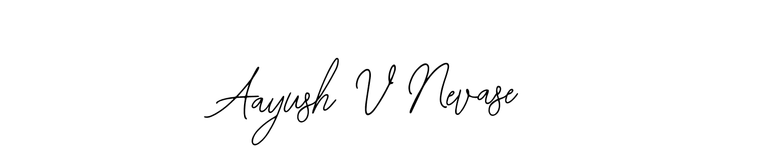 Also we have Aayush V Nevase name is the best signature style. Create professional handwritten signature collection using Bearetta-2O07w autograph style. Aayush V Nevase signature style 12 images and pictures png