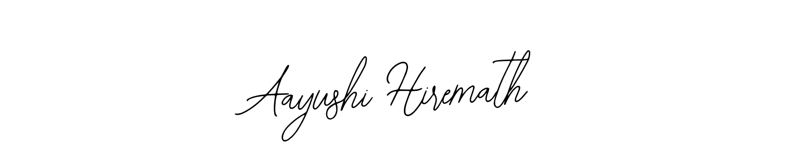 How to make Aayushi Hiremath name signature. Use Bearetta-2O07w style for creating short signs online. This is the latest handwritten sign. Aayushi Hiremath signature style 12 images and pictures png