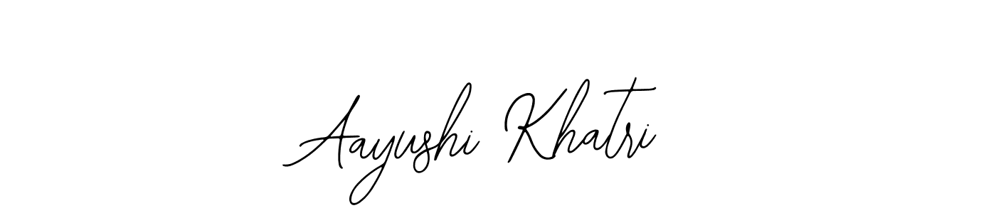 How to make Aayushi Khatri signature? Bearetta-2O07w is a professional autograph style. Create handwritten signature for Aayushi Khatri name. Aayushi Khatri signature style 12 images and pictures png