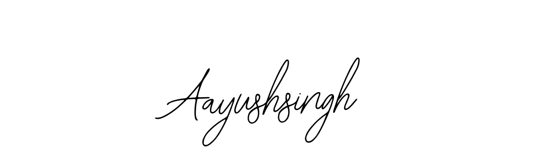How to make Aayushsingh name signature. Use Bearetta-2O07w style for creating short signs online. This is the latest handwritten sign. Aayushsingh signature style 12 images and pictures png