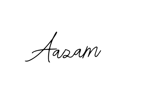 You should practise on your own different ways (Bearetta-2O07w) to write your name (Aazam) in signature. don't let someone else do it for you. Aazam signature style 12 images and pictures png