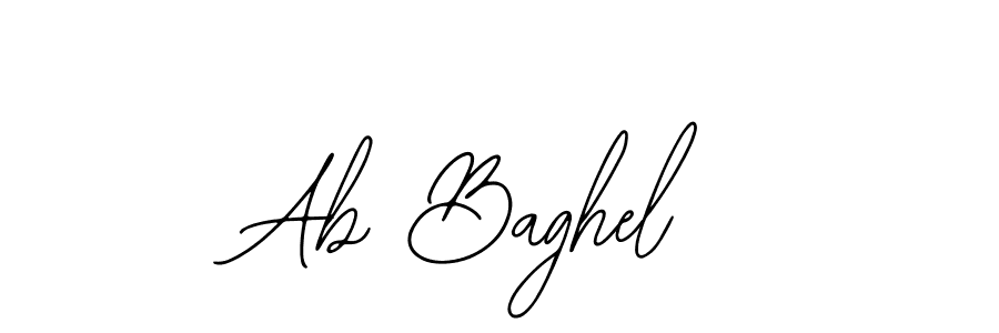 How to make Ab Baghel name signature. Use Bearetta-2O07w style for creating short signs online. This is the latest handwritten sign. Ab Baghel signature style 12 images and pictures png