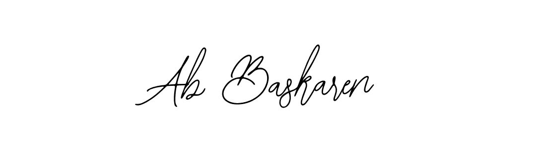 You should practise on your own different ways (Bearetta-2O07w) to write your name (Ab Baskaren) in signature. don't let someone else do it for you. Ab Baskaren signature style 12 images and pictures png