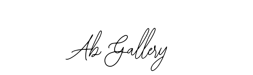 How to make Ab Gallery name signature. Use Bearetta-2O07w style for creating short signs online. This is the latest handwritten sign. Ab Gallery signature style 12 images and pictures png