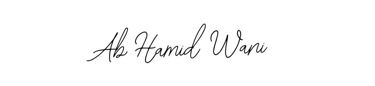How to Draw Ab Hamid Wani signature style? Bearetta-2O07w is a latest design signature styles for name Ab Hamid Wani. Ab Hamid Wani signature style 12 images and pictures png