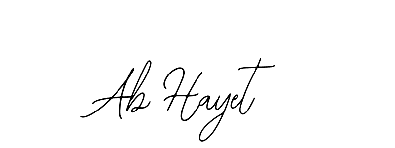 Design your own signature with our free online signature maker. With this signature software, you can create a handwritten (Bearetta-2O07w) signature for name Ab Hayet. Ab Hayet signature style 12 images and pictures png