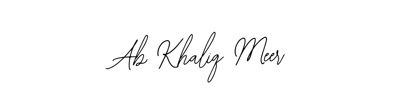 Also You can easily find your signature by using the search form. We will create Ab Khaliq Meer name handwritten signature images for you free of cost using Bearetta-2O07w sign style. Ab Khaliq Meer signature style 12 images and pictures png