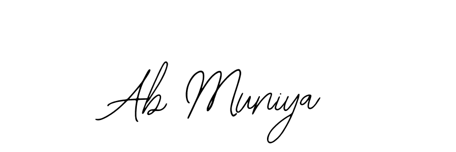 if you are searching for the best signature style for your name Ab Muniya. so please give up your signature search. here we have designed multiple signature styles  using Bearetta-2O07w. Ab Muniya signature style 12 images and pictures png