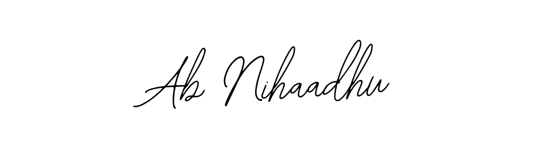 Make a beautiful signature design for name Ab Nihaadhu. With this signature (Bearetta-2O07w) style, you can create a handwritten signature for free. Ab Nihaadhu signature style 12 images and pictures png