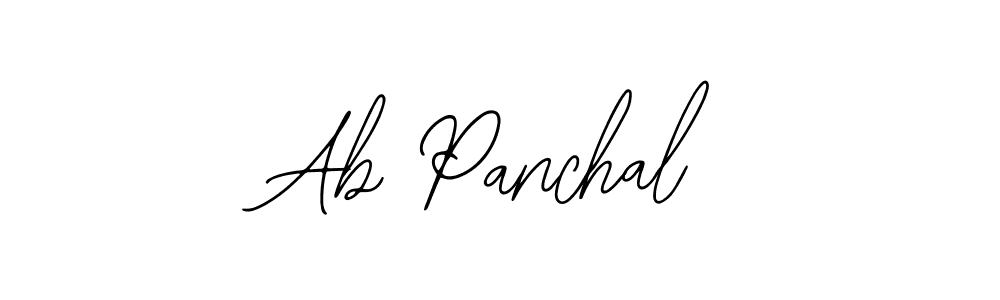 How to make Ab Panchal name signature. Use Bearetta-2O07w style for creating short signs online. This is the latest handwritten sign. Ab Panchal signature style 12 images and pictures png