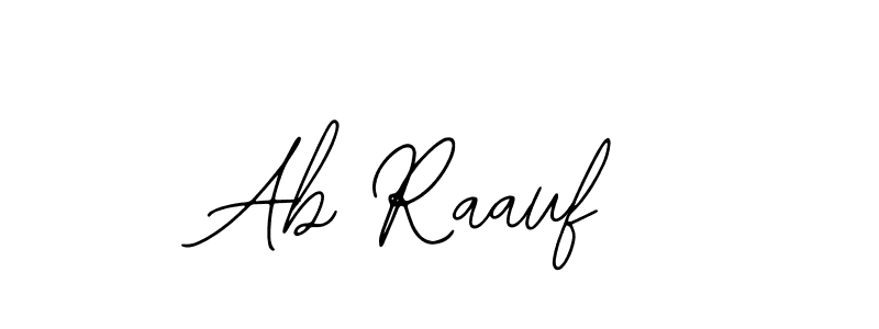 Use a signature maker to create a handwritten signature online. With this signature software, you can design (Bearetta-2O07w) your own signature for name Ab Raauf. Ab Raauf signature style 12 images and pictures png