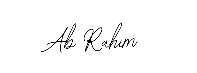 How to make Ab Rahim name signature. Use Bearetta-2O07w style for creating short signs online. This is the latest handwritten sign. Ab Rahim signature style 12 images and pictures png